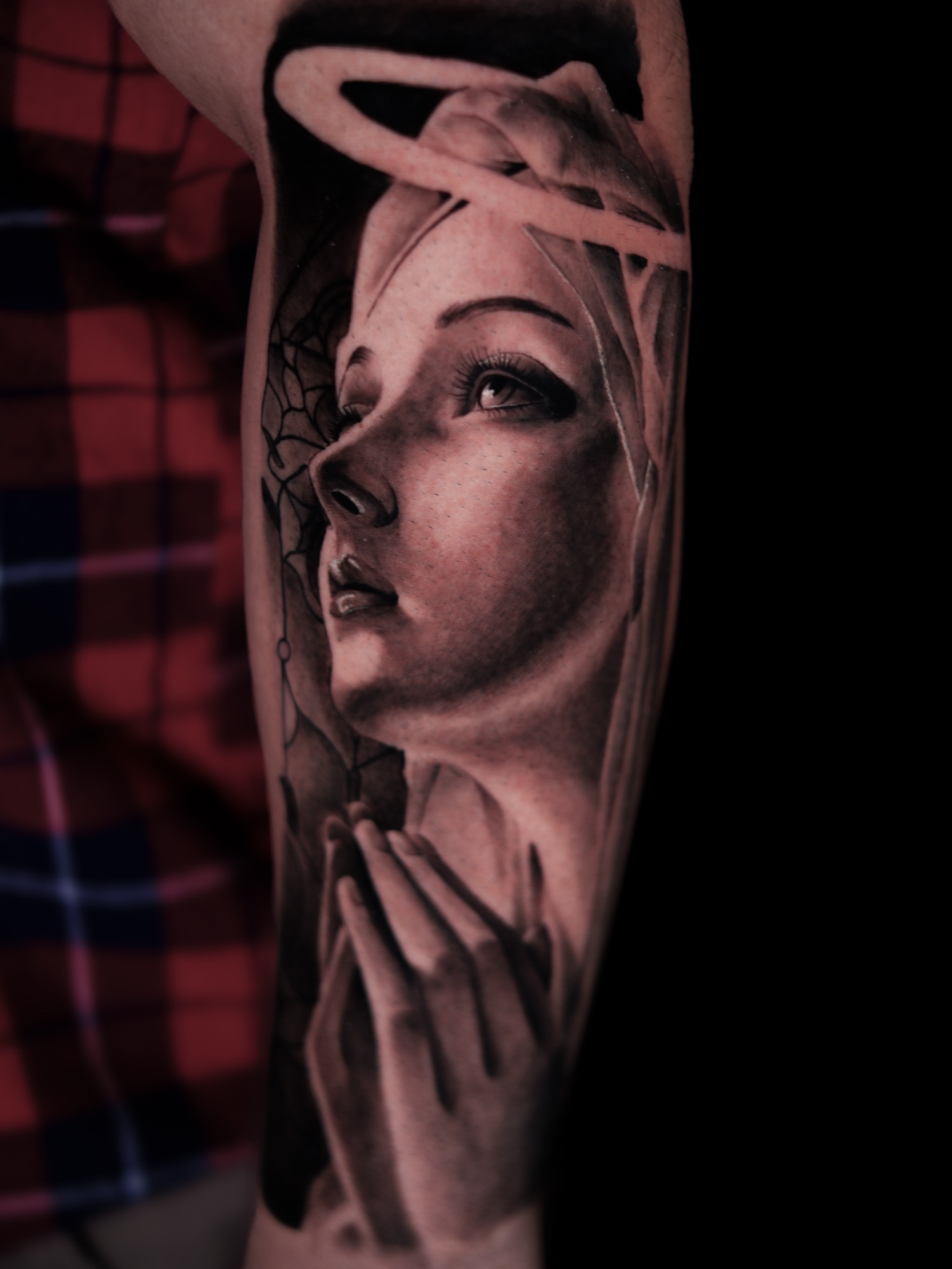 Maria — Madre de Dios · tattoo by Camo Contreras